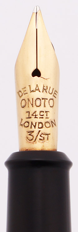Onoto De La Rue 234 Fountain Pen (1940s) - Burgundy/Black Marble